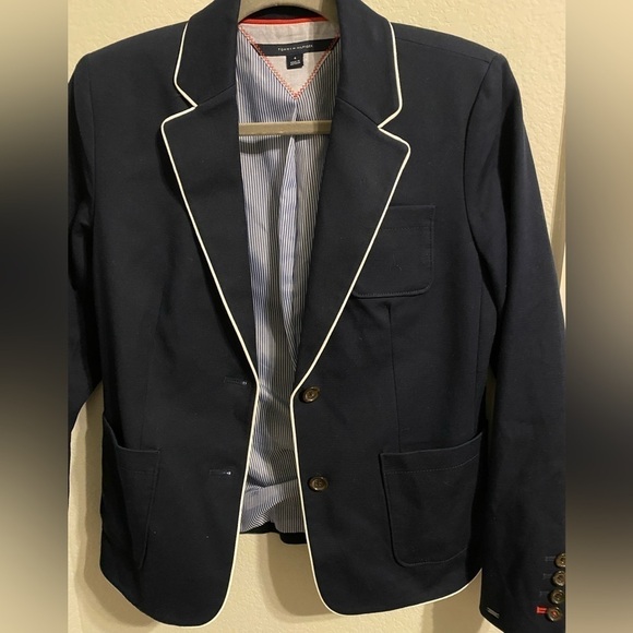 Tommy Hilfiger midnight blue, 2 button blazer, w/pockets, tailored look - Picture 6 of 13